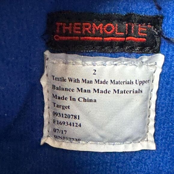 Termolite Youth Snow Rain Cold Weather Boots Black Drawstring SZ 2 - Picture 10 of 13